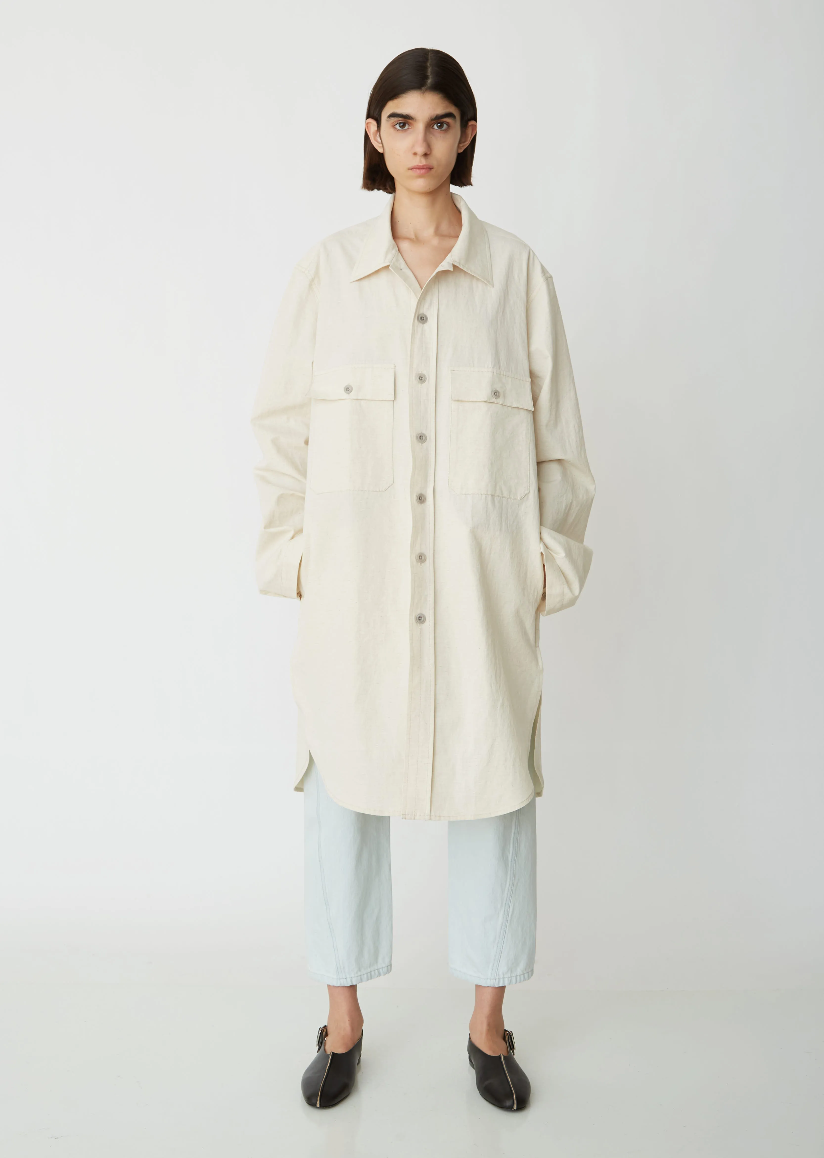 Cotton Linen Overshirt Coat