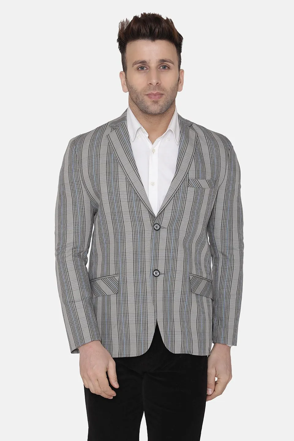 Cotton Silver Blazer