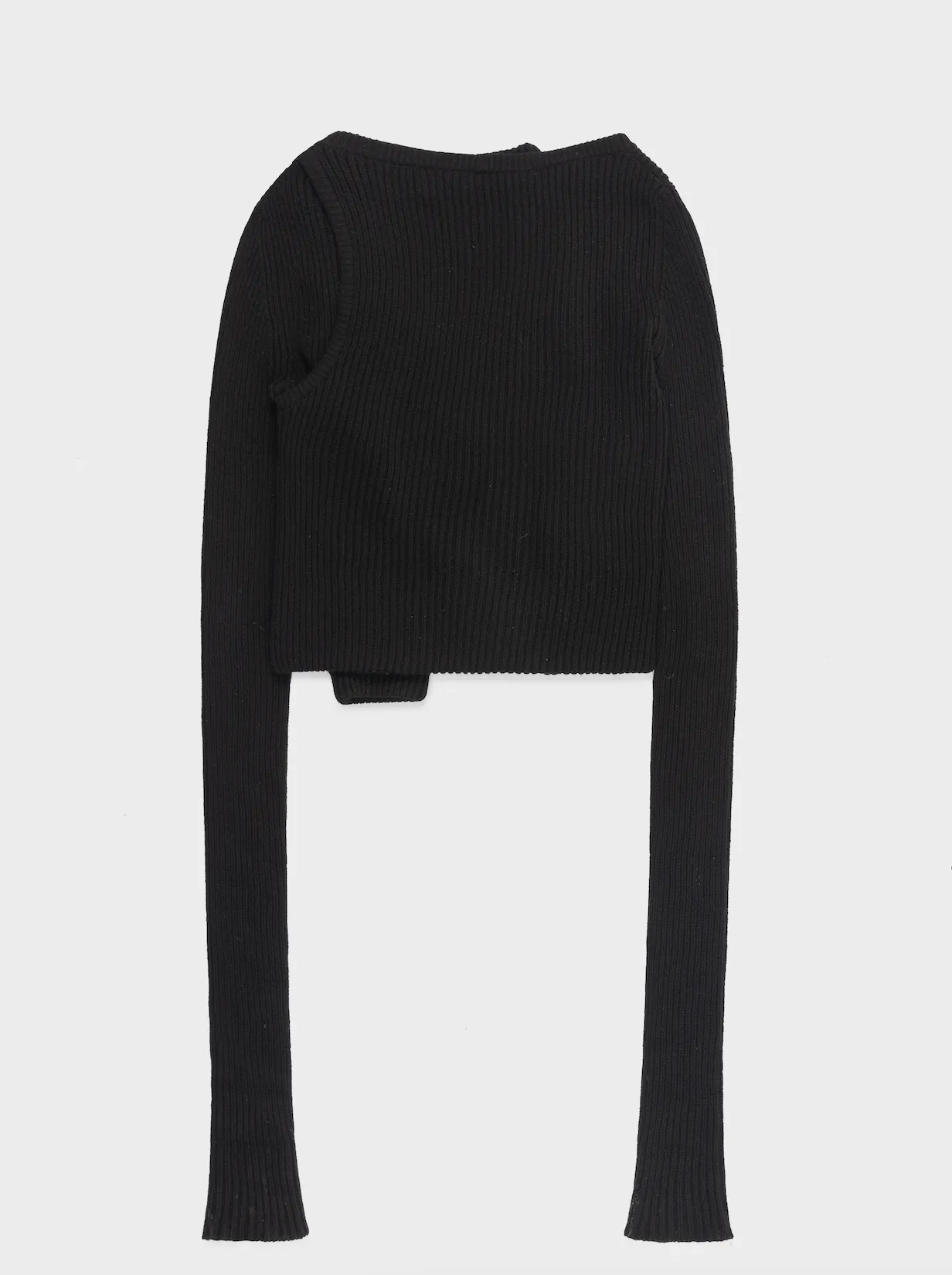 Cropped Double Layered Sweater