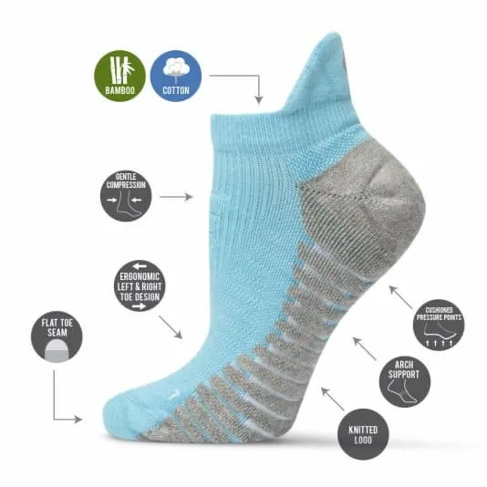 Cross Trainer Ankle Socks in Blue