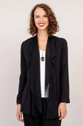 Diana Jacket, Black, Linen Bamboo