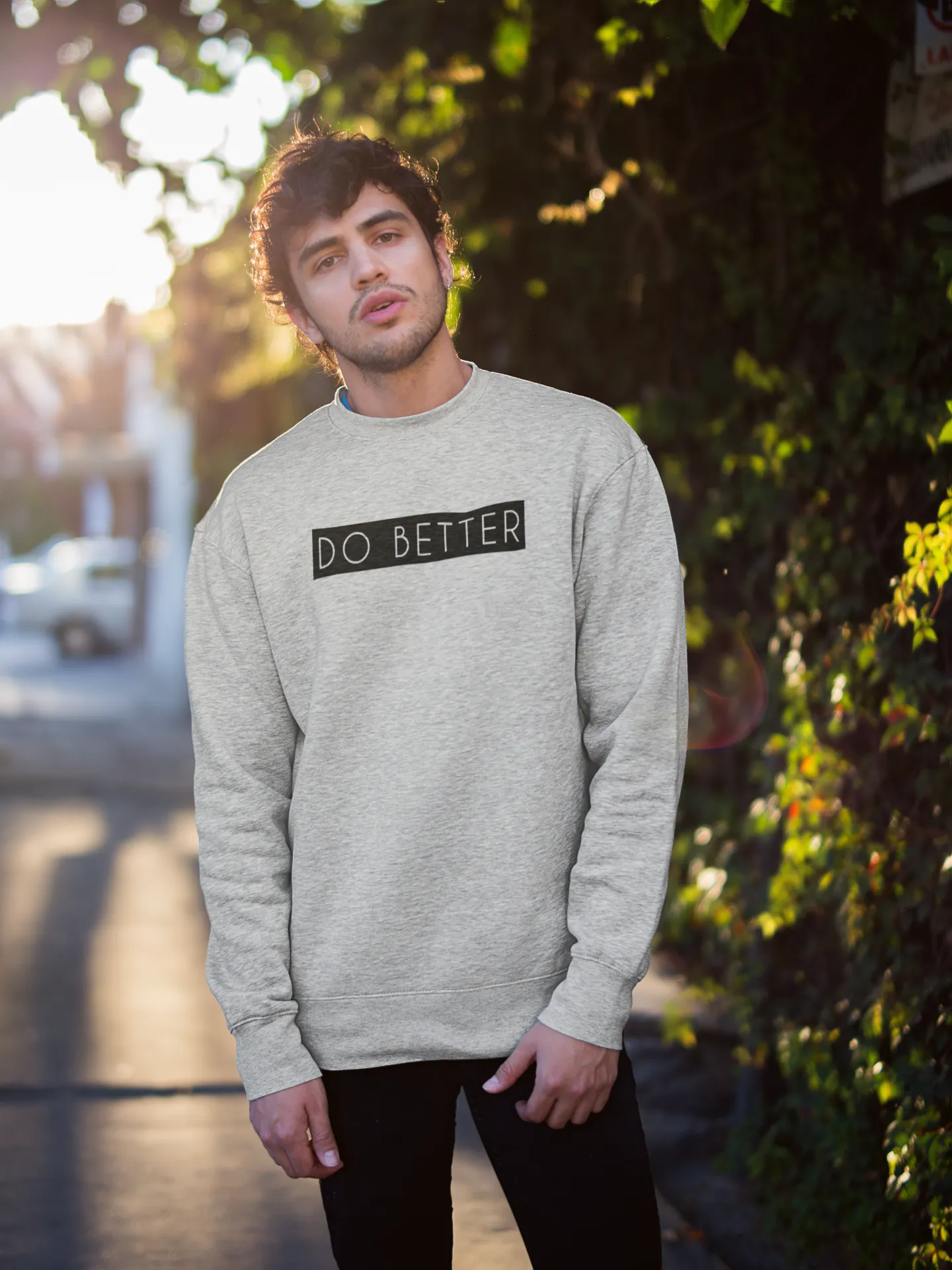 Do Better - Grey Melange Winter Sweatshirts