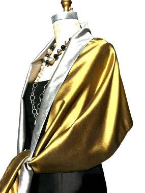 Double Sided Evening Shawl Brass and Silver