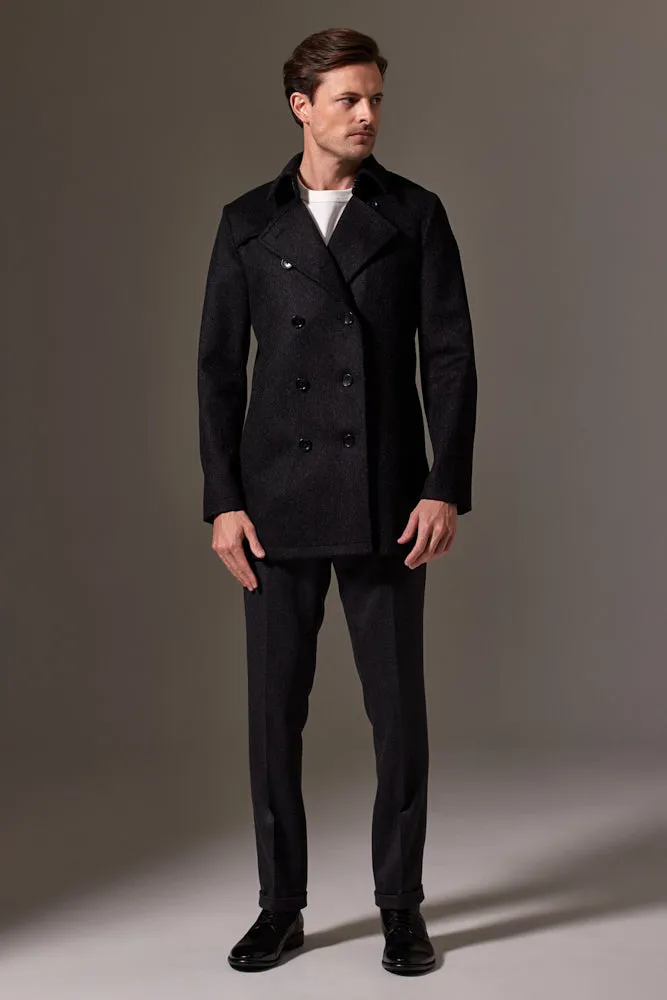 Drake Coat - Charcoal Wool