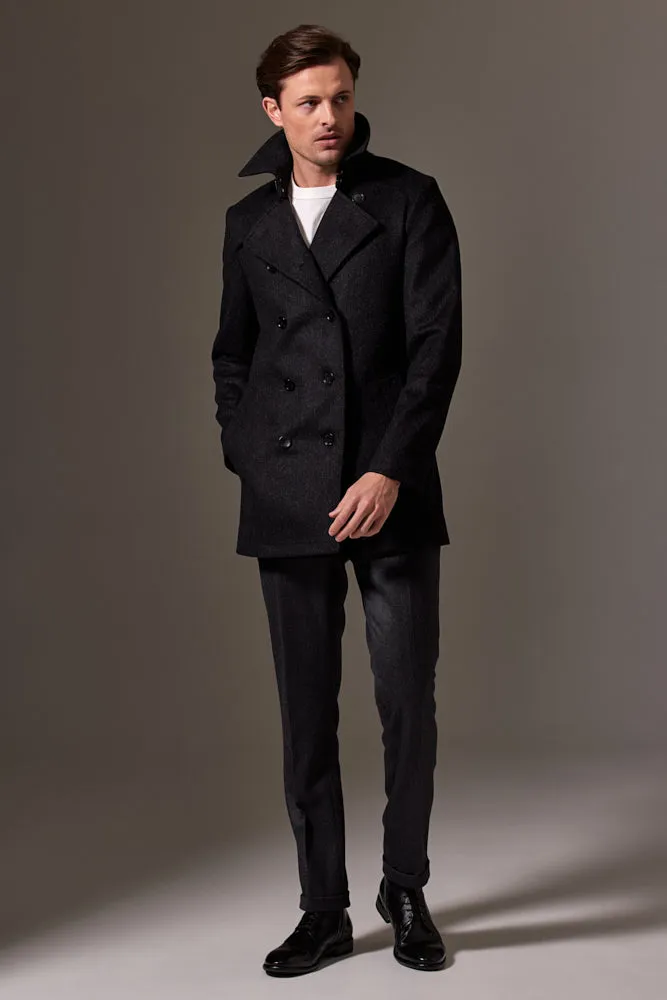 Drake Coat - Charcoal Wool