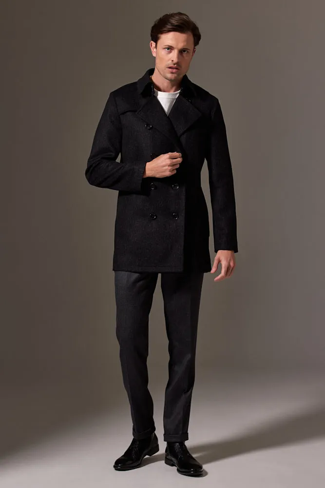 Drake Coat - Charcoal Wool