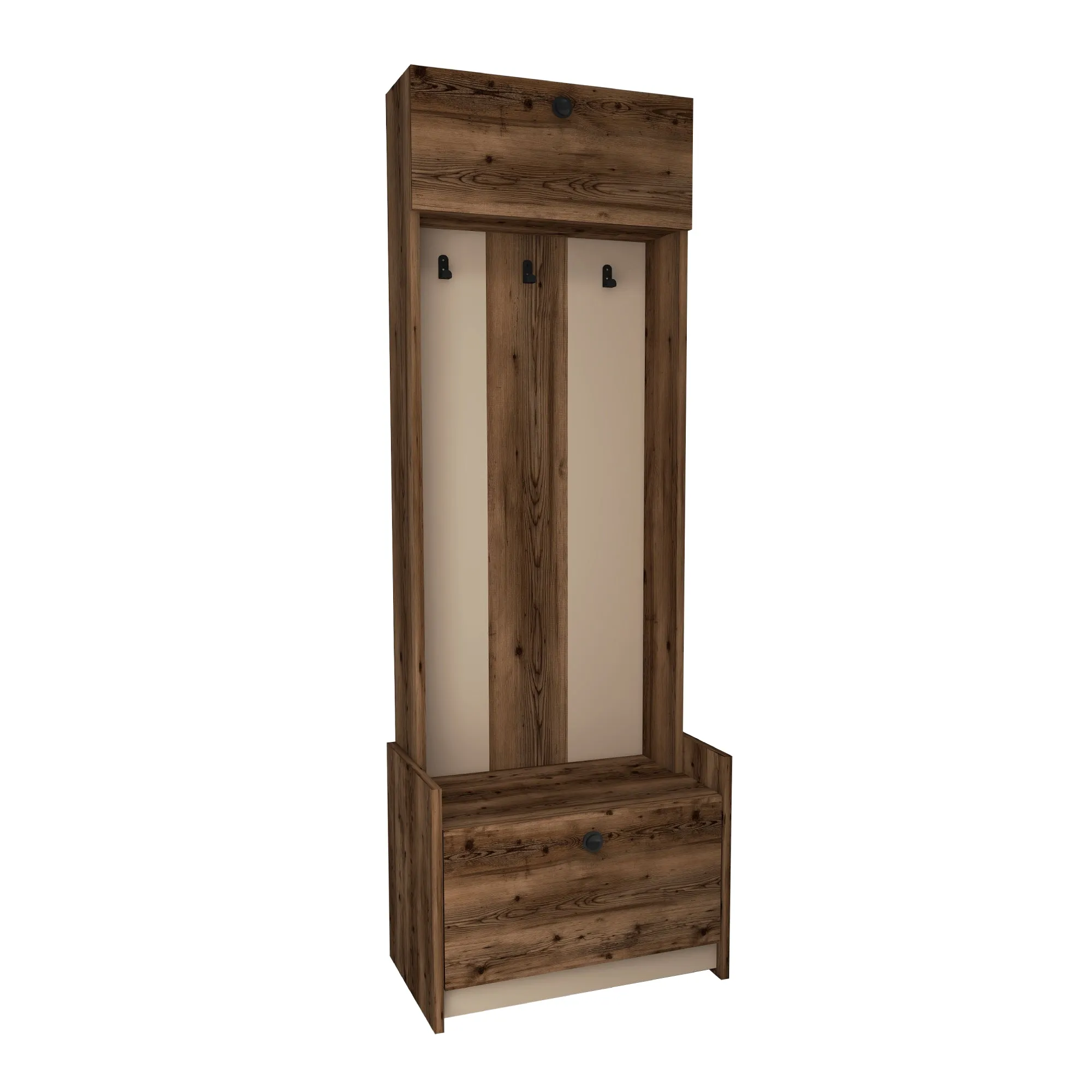 Edessa Hallway Coat Rack with Cabinet