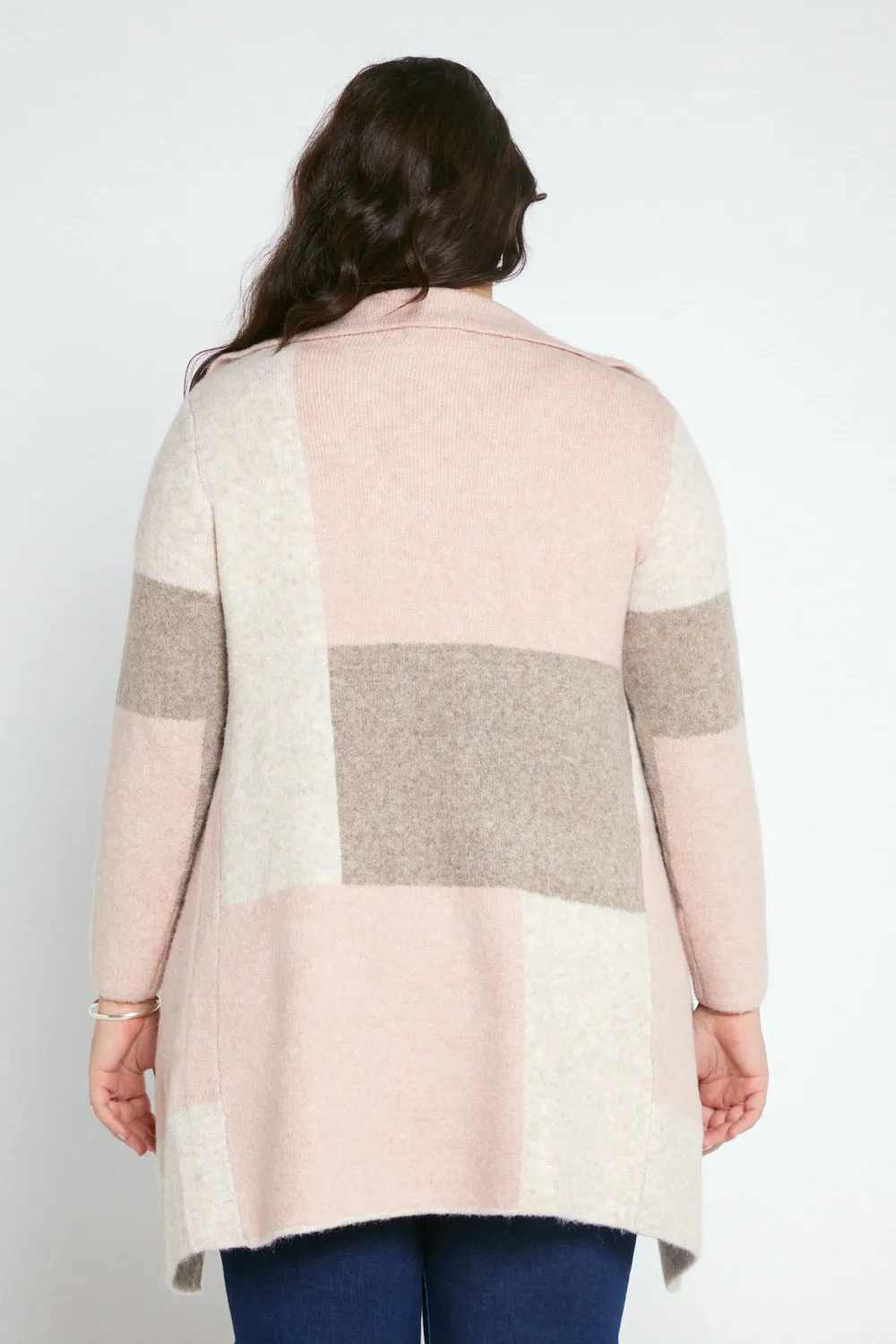 Elara Knit Jacket - Pink/Cream