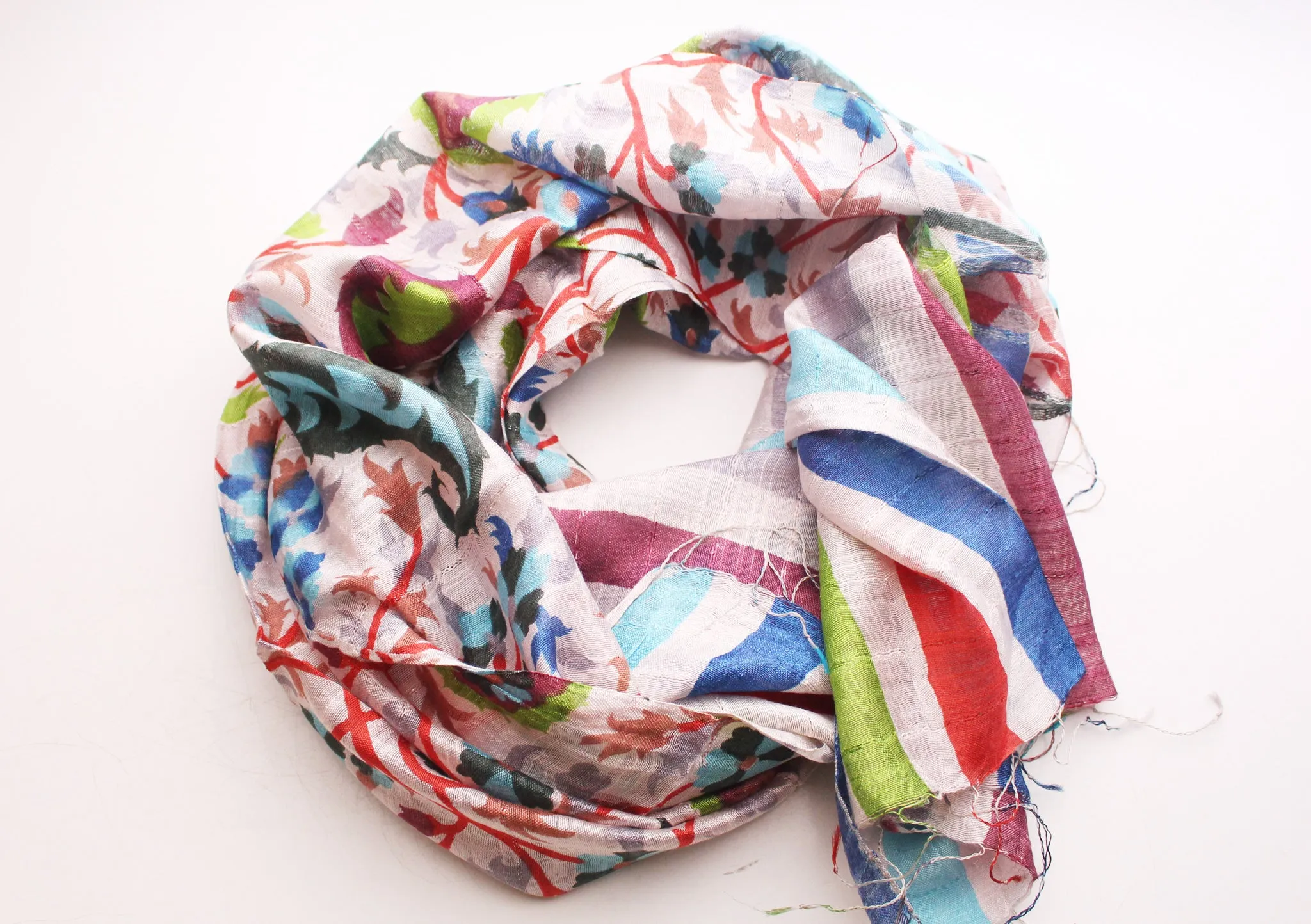 Elegant Women's Floral Silk Scarves