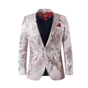 ELIE BALLEH Men's Pink Blazer Jacket Sport Coat