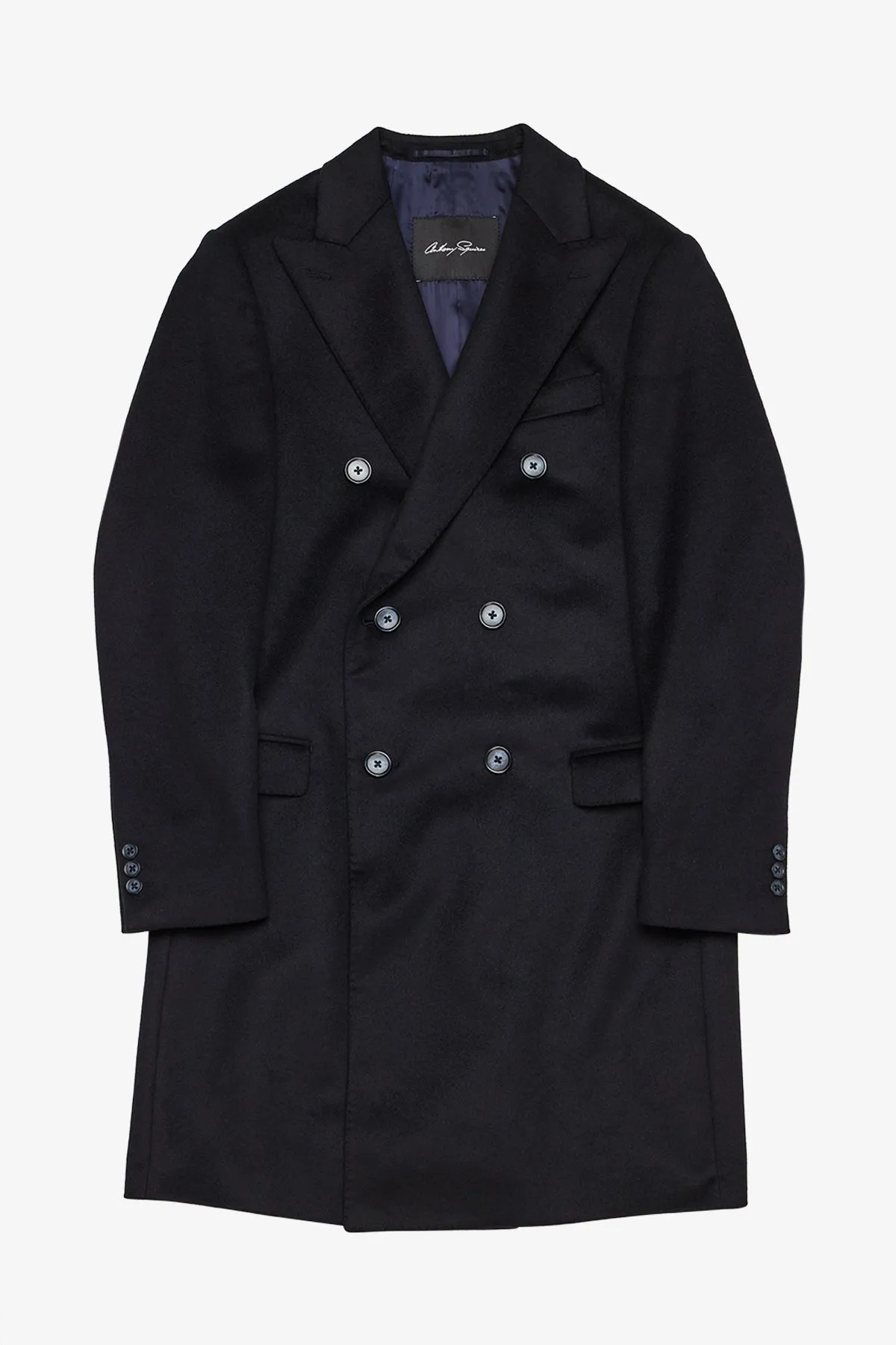 Elroy - Navy Double Breasted Overcoat