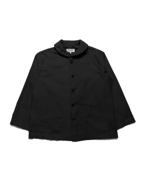 Engineered Garments Workaday Shawl Collar Jacket Black Cotton Reverse Sateen