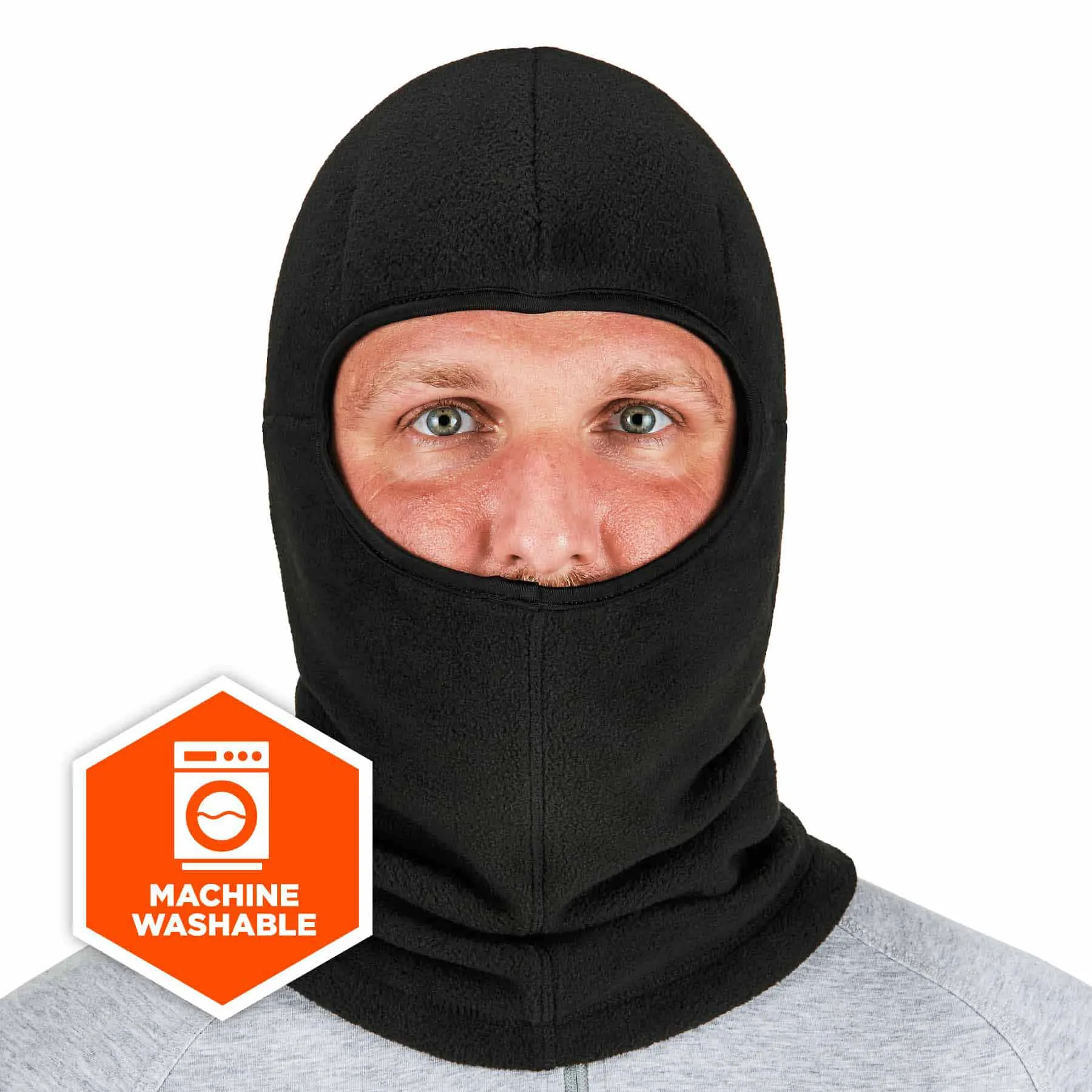 Ergodyne 16894 6893Z  Black Balaclava - Zipper for Bump Cap Insert