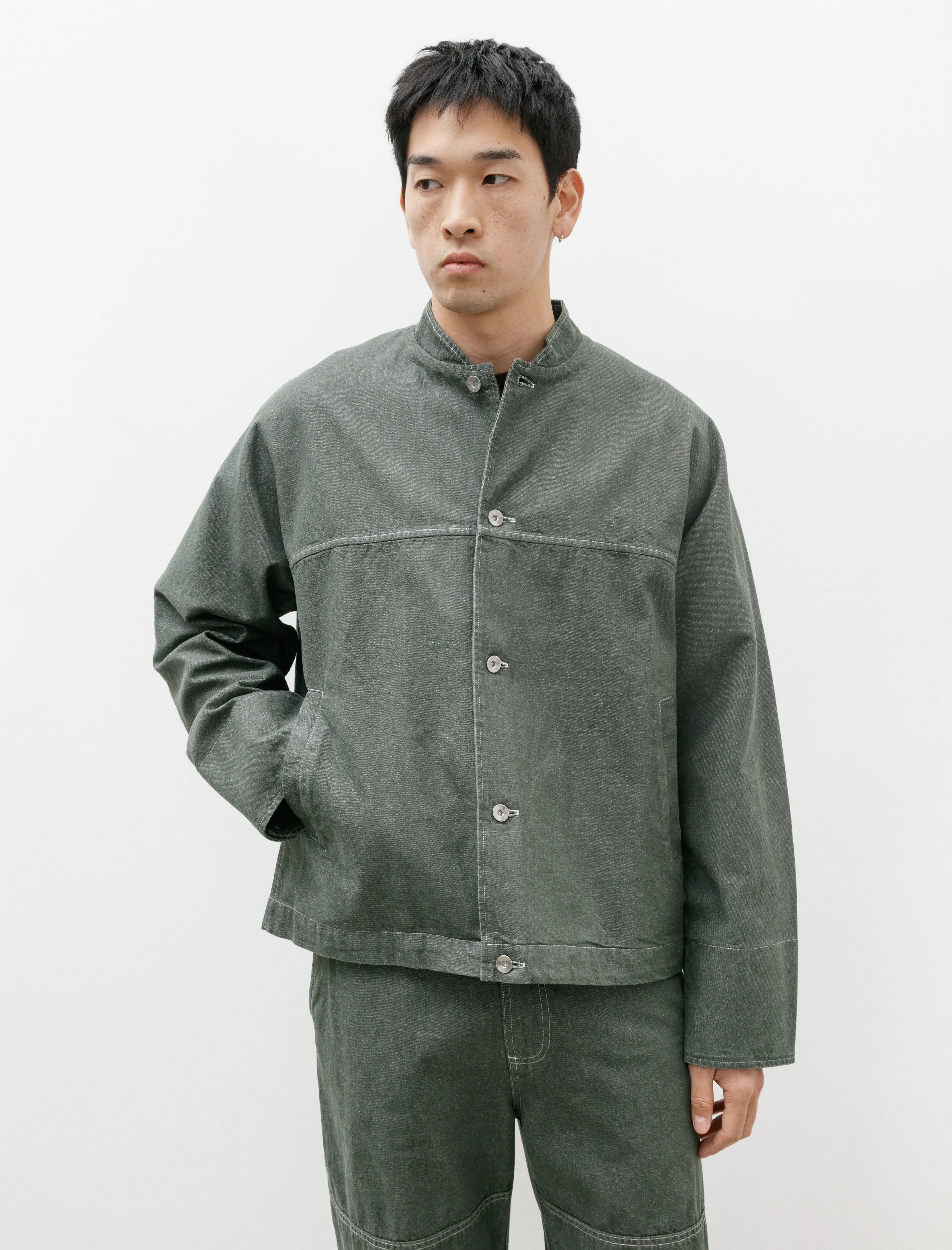 Evo Jacket Stone Washed Denim Green