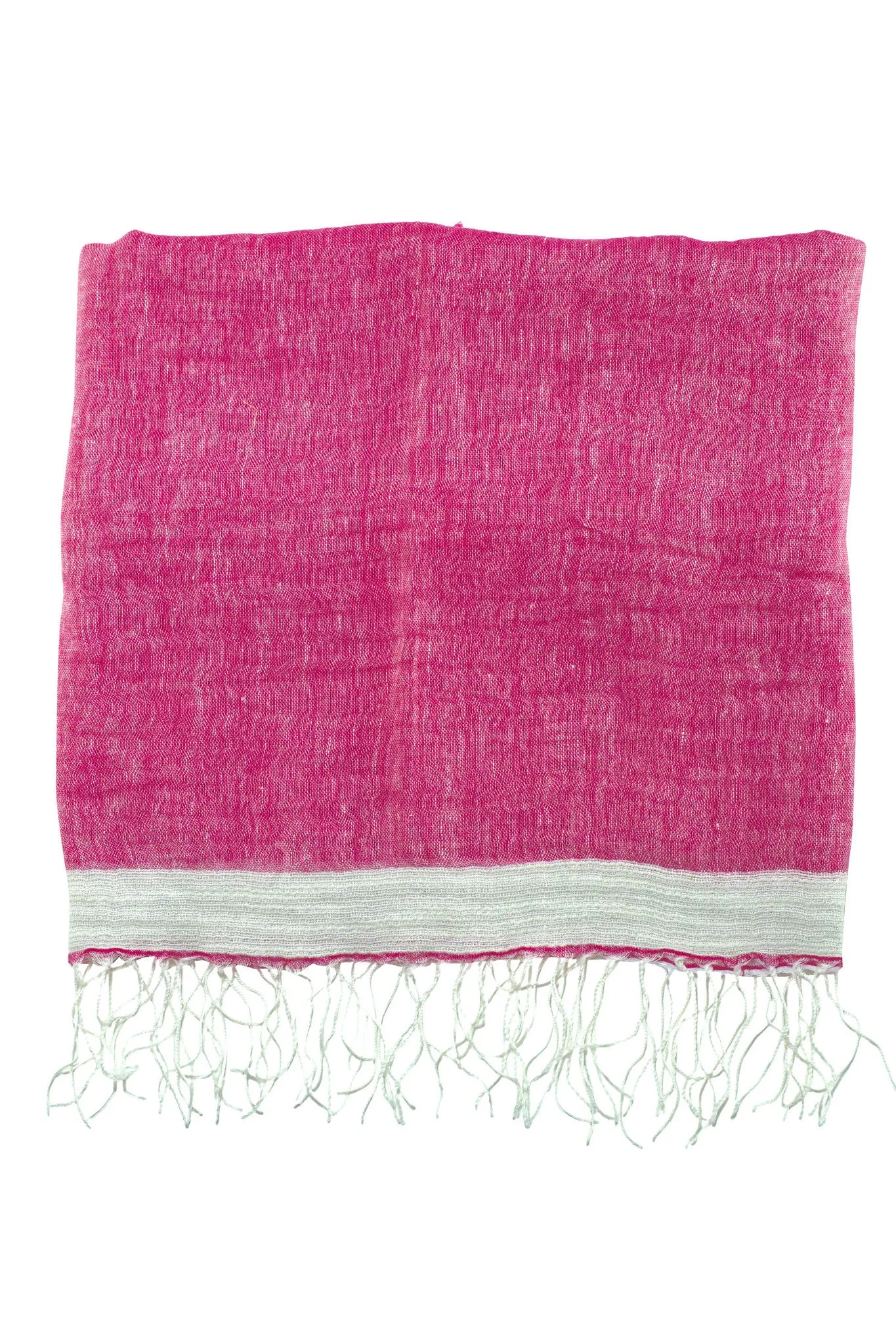 Exclusive linen pink scarf / shawl