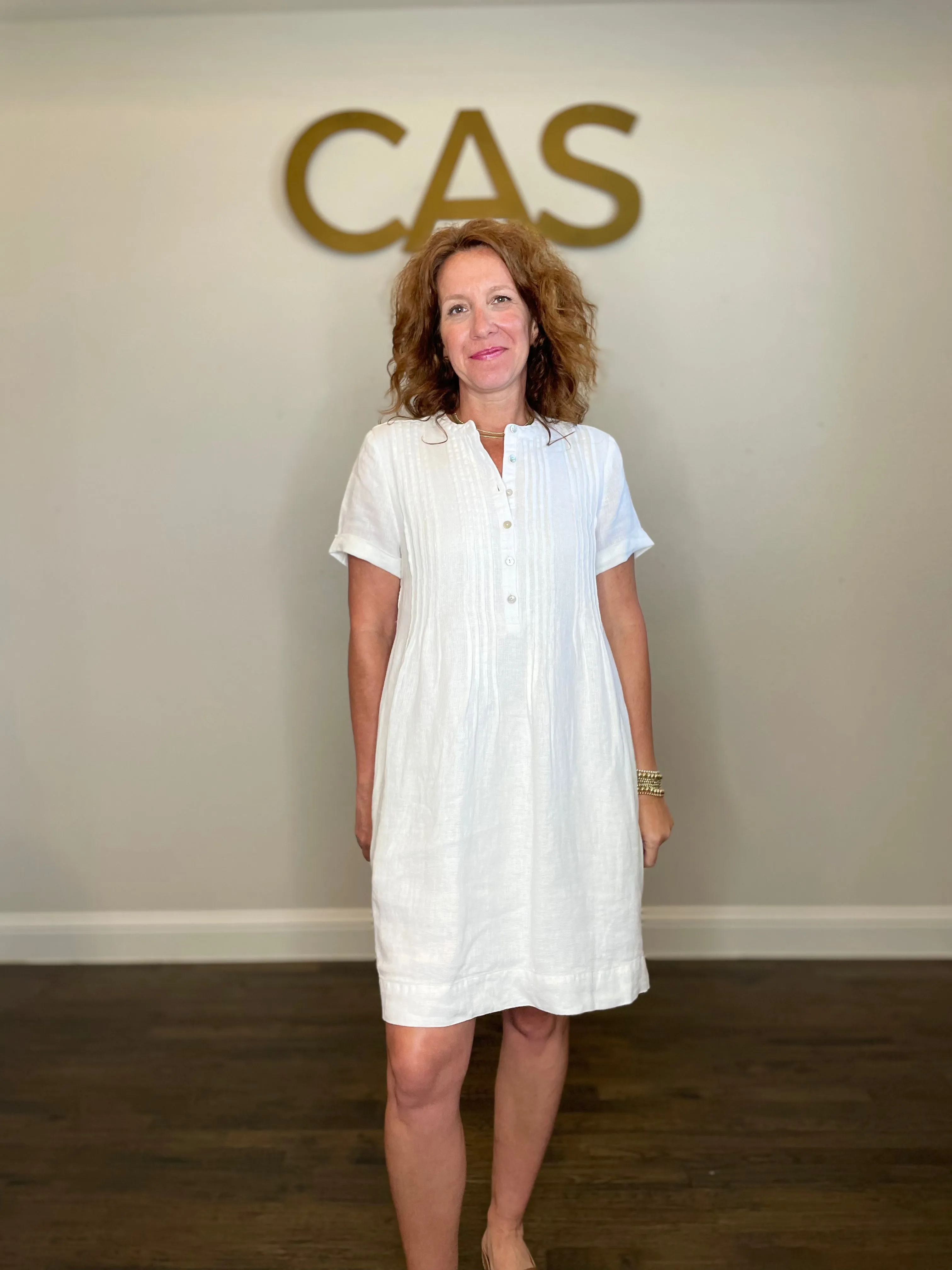 Faherty Gemina Dress in White