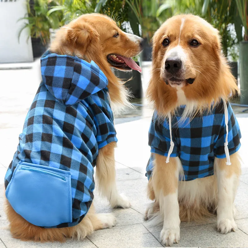 Fleece Zipper Pocket Sweater for Large/Medium Dogs