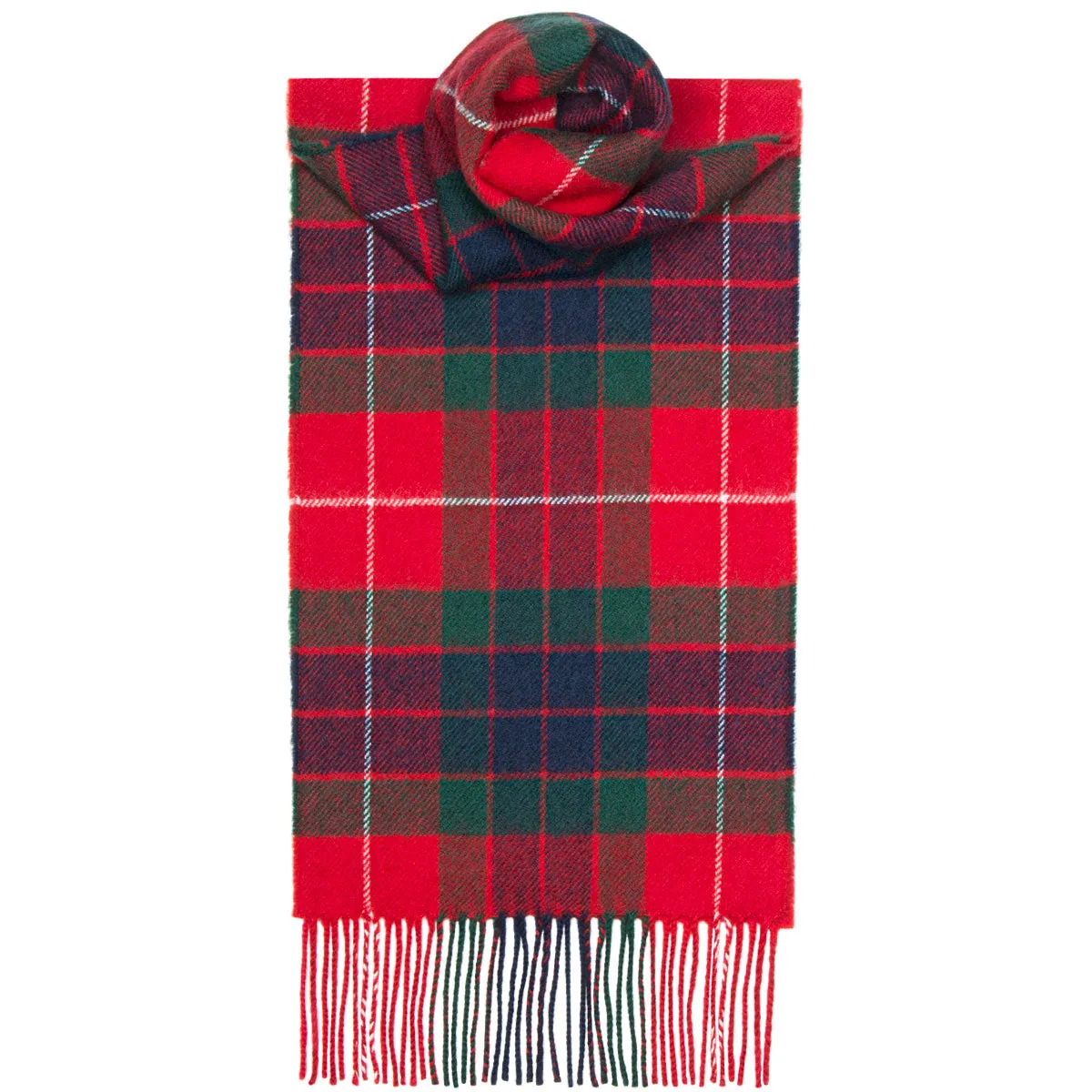 Fraser Red Modern Tartan Scarf