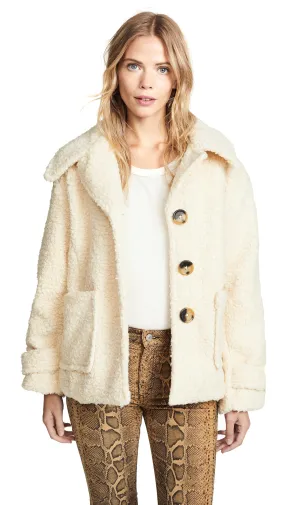 Free People So Soft Cozy Peacoat Ivory