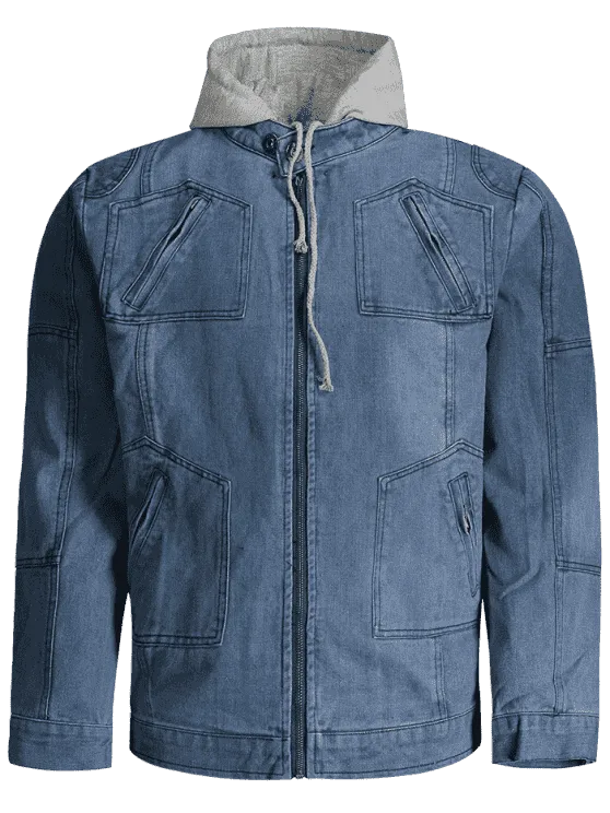 Fun Hooded Denim Jacket