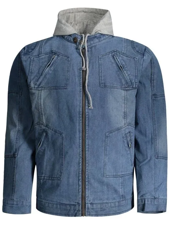 Fun Hooded Denim Jacket