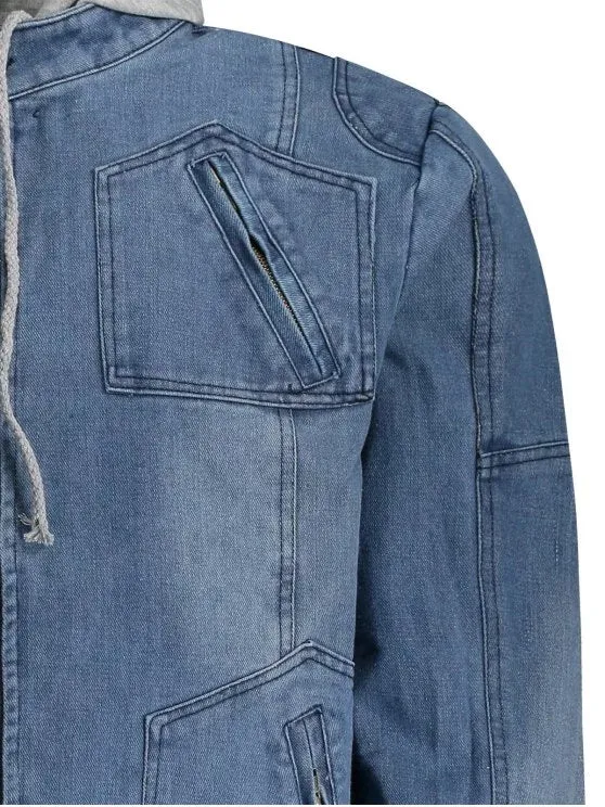 Fun Hooded Denim Jacket