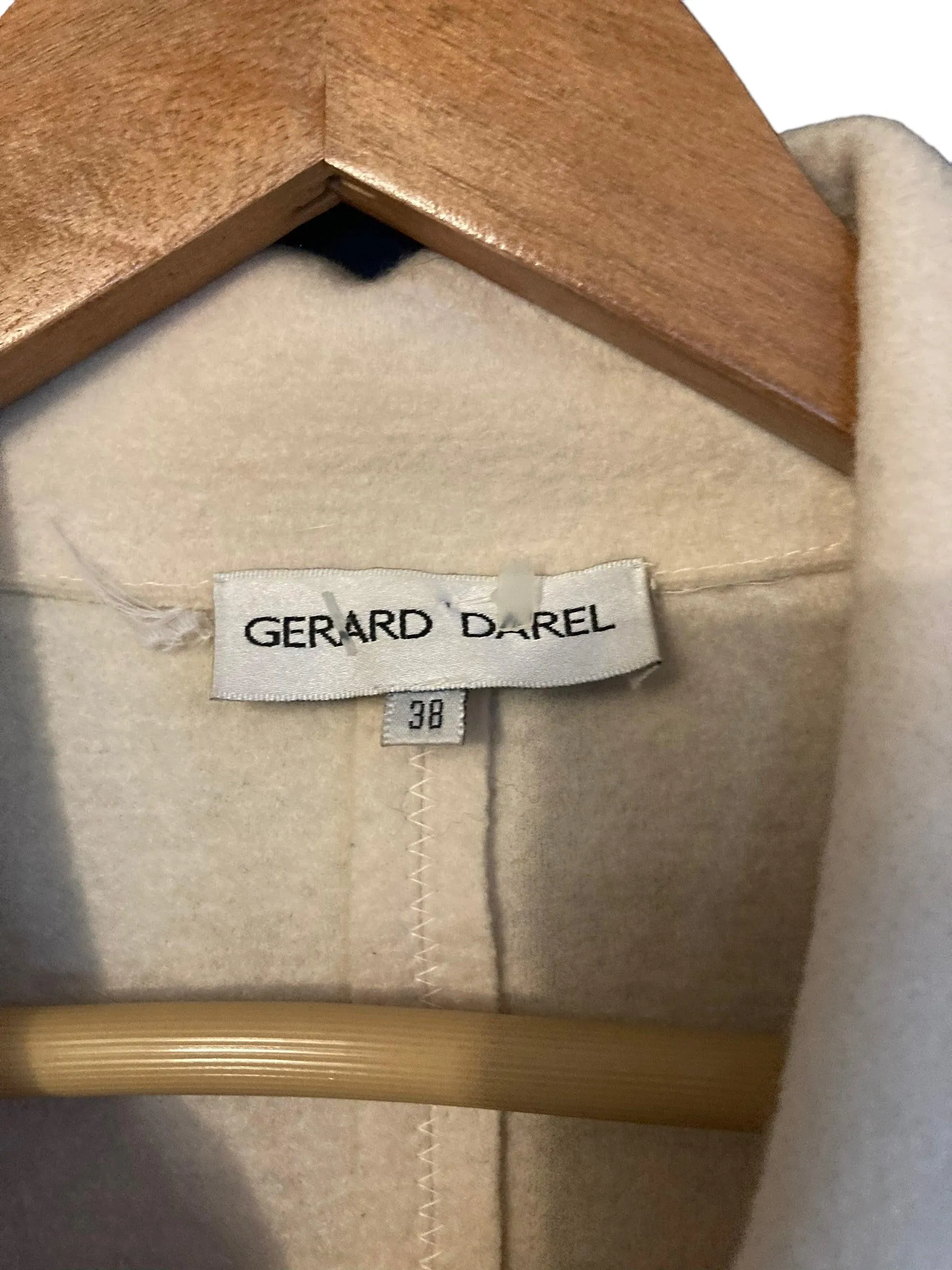 Gerard Darel Cream Long Sleeved Shirt Jacket UK Size 10