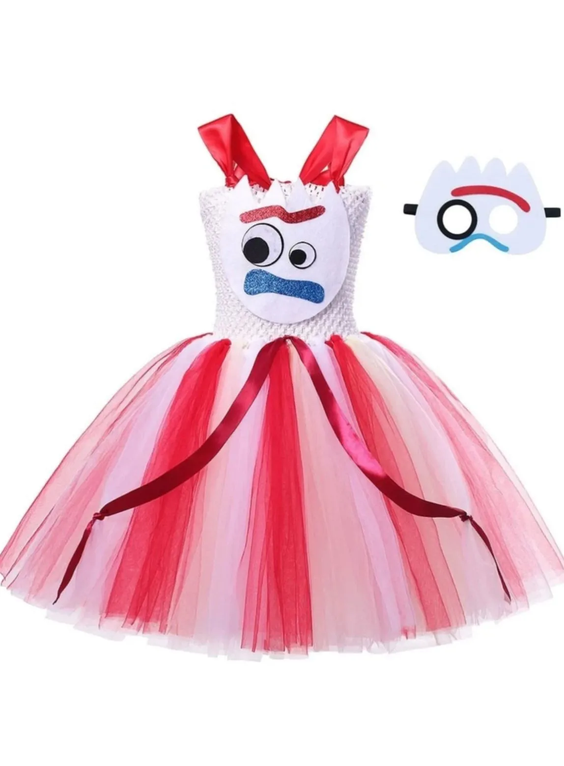 Girls Toy Story Inspired Forky Tutu Costume Dress