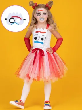 Girls Toy Story Inspired Forky Tutu Costume Dress