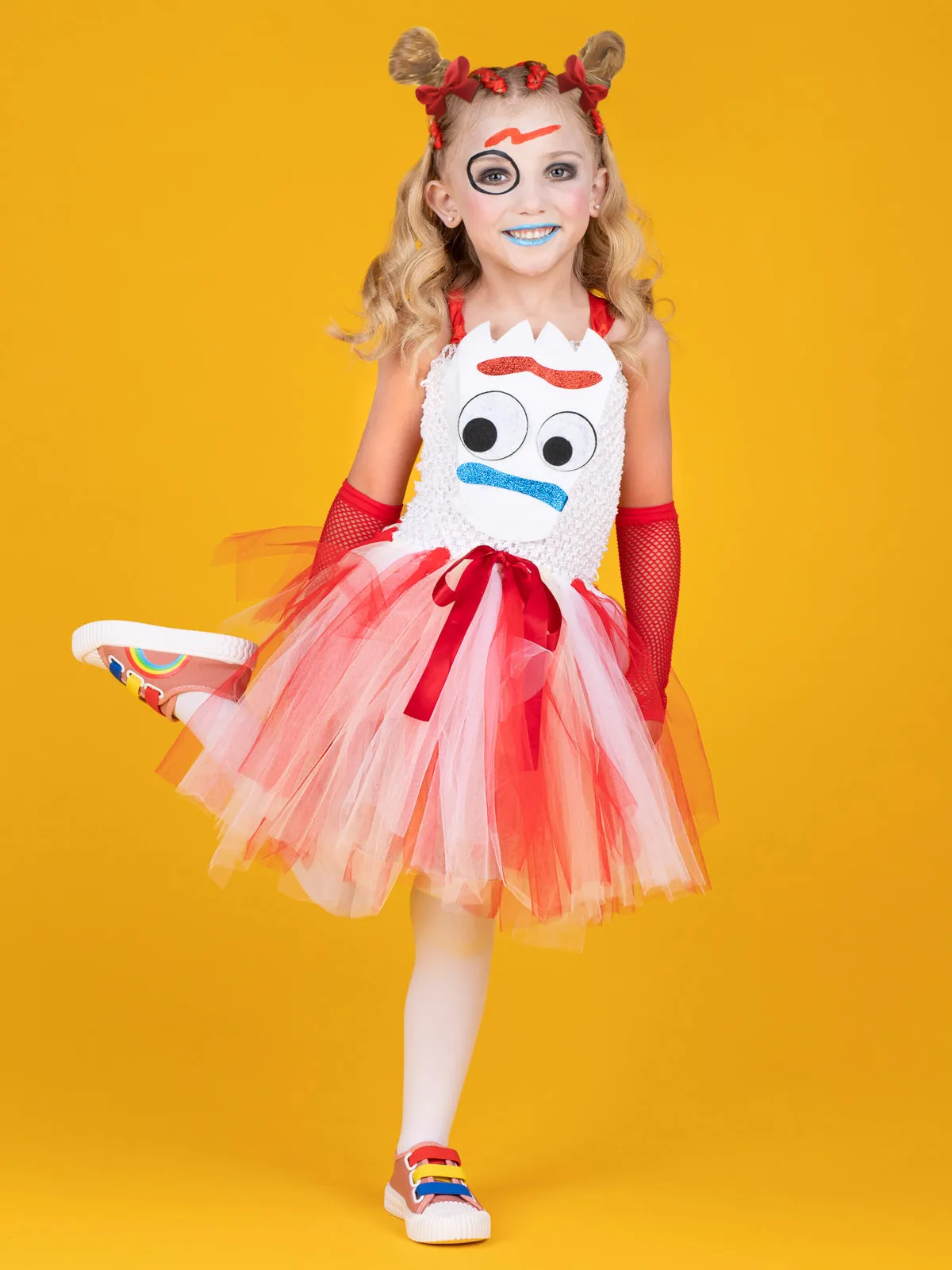 Girls Toy Story Inspired Forky Tutu Costume Dress