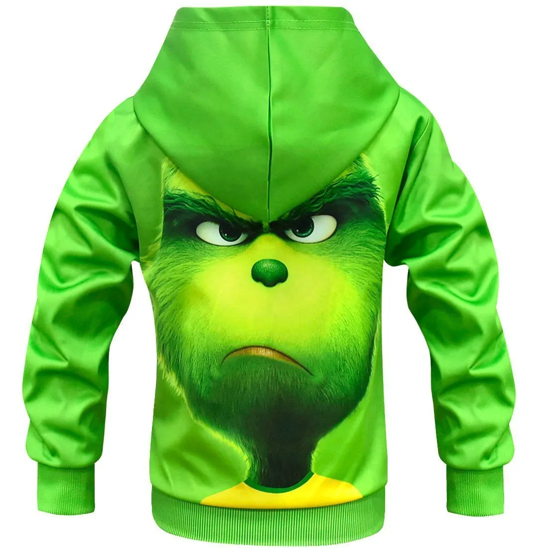 Green Monster Grinch Kids Boys Mask Hooded Sweatshirt Set