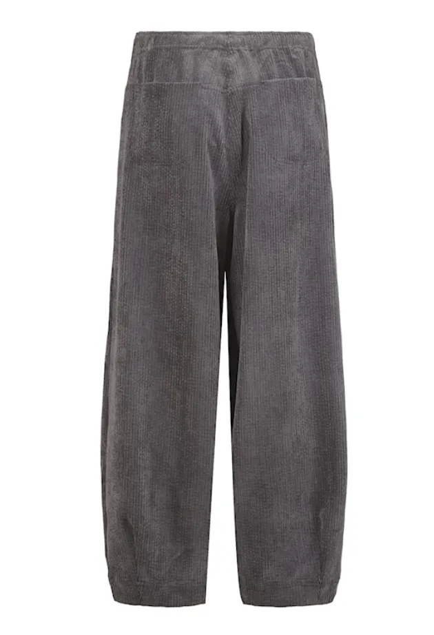 Grey Corduroy Ankle Pant