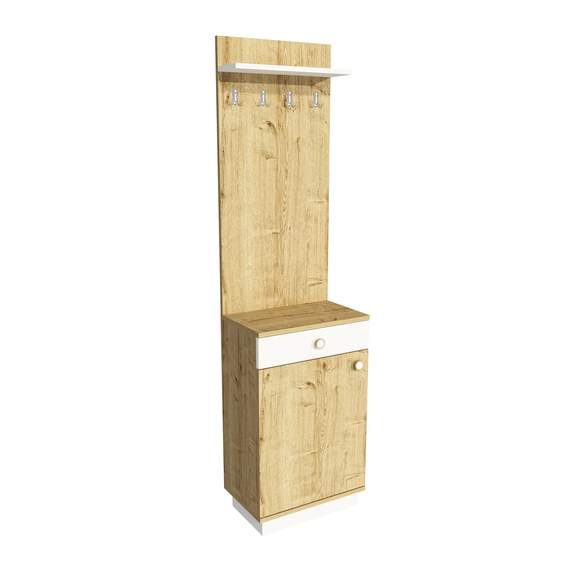 Hallway Coat Rack with Cabinet Summer