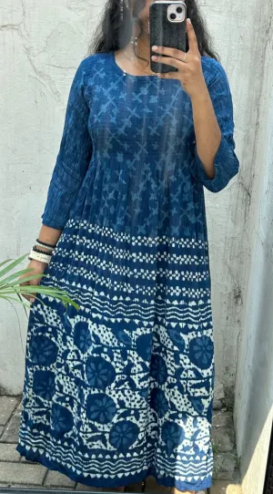 INDIGO SMOCK DRESS