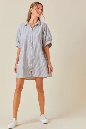 June Button Down Shirt Dress