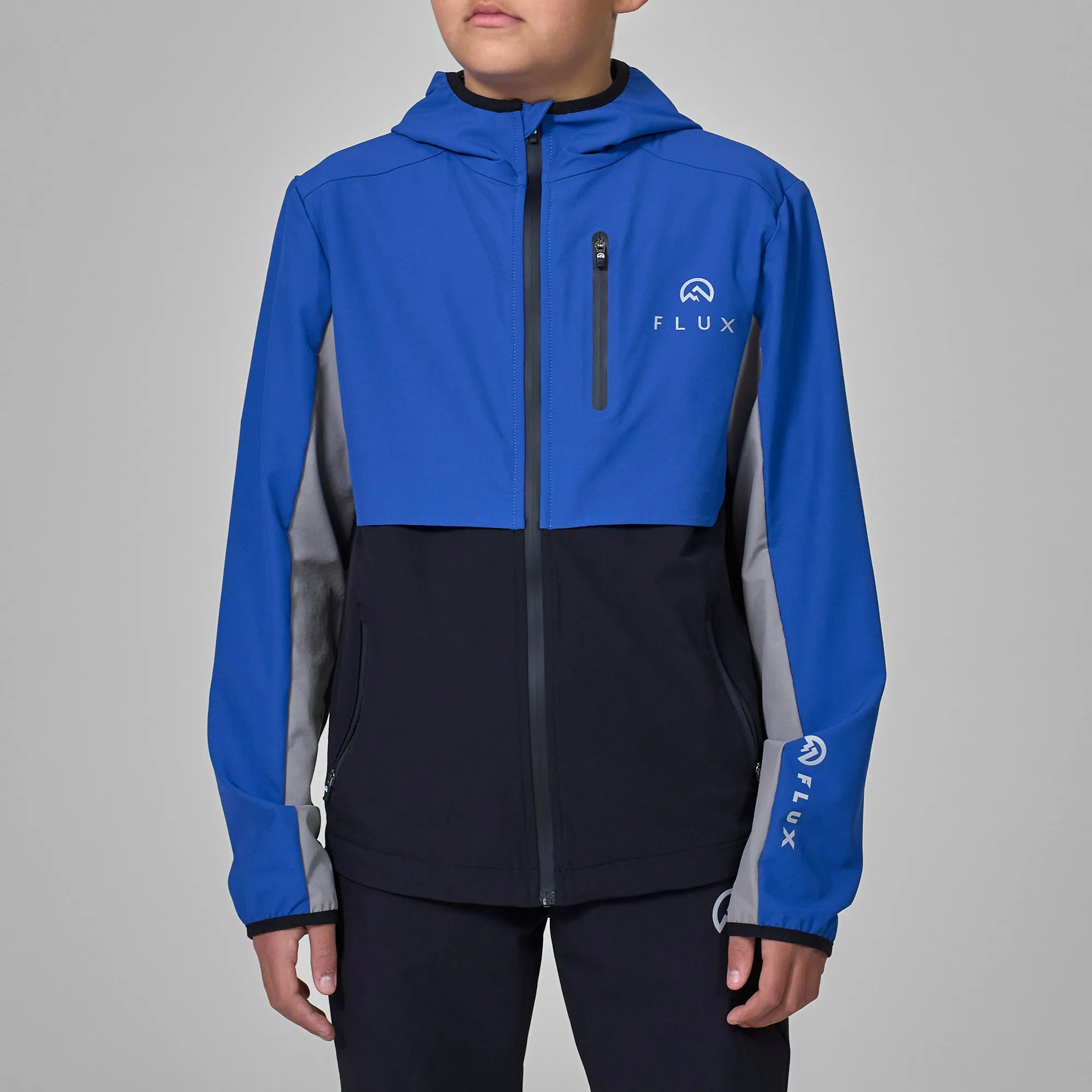 Junior Versatility Tracksuit Jacket - Black/Cobalt/Blue