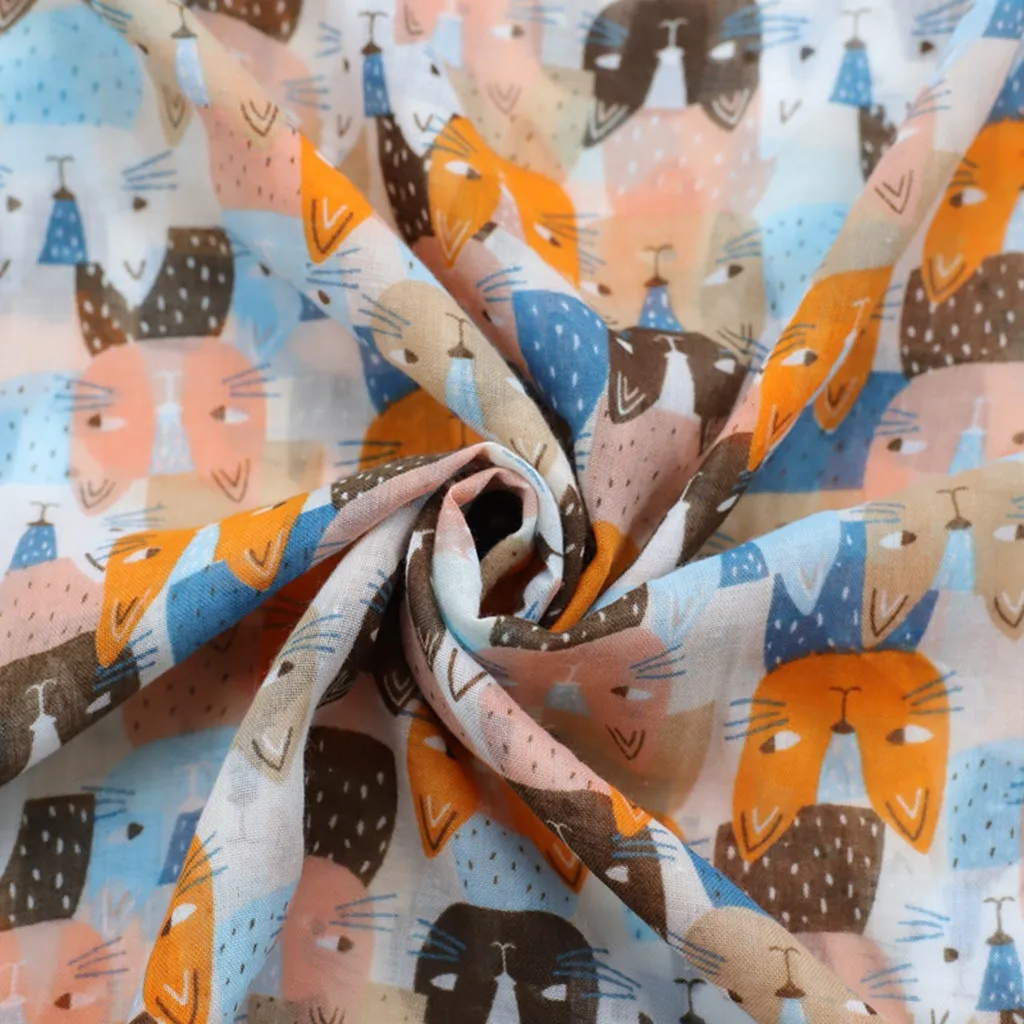 JY230224 Kitten printed scarf