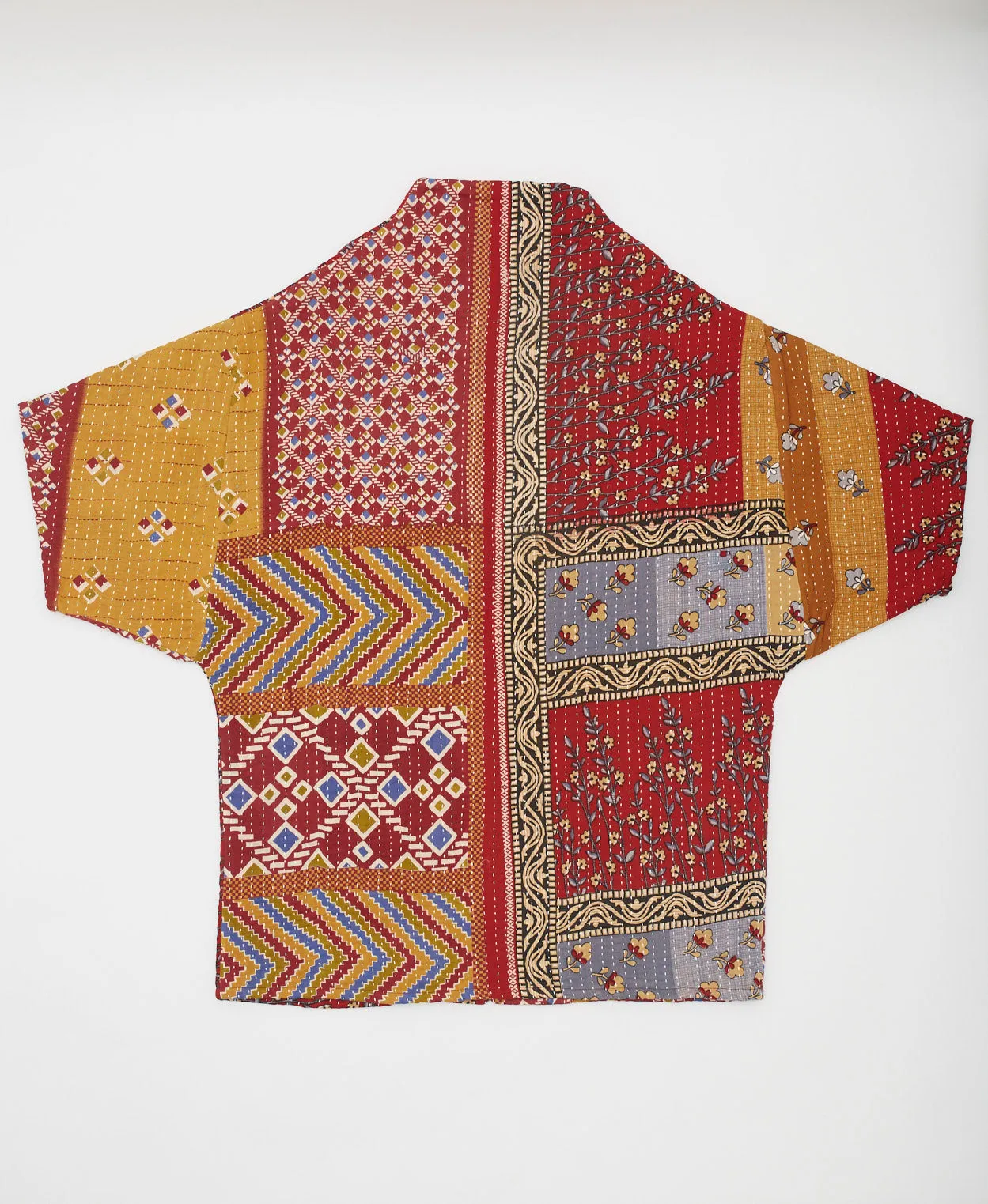 Kantha Cocoon Quilted Jacket - No. 230507 - Medium