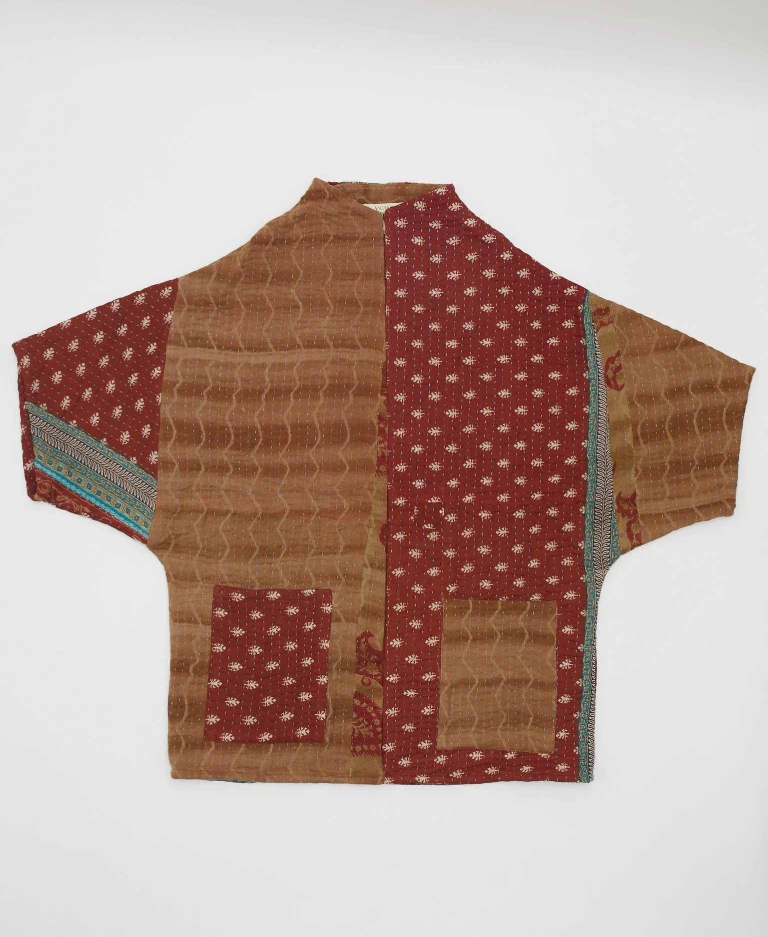 Kantha Cocoon Quilted Jacket - No. 230702 - Small