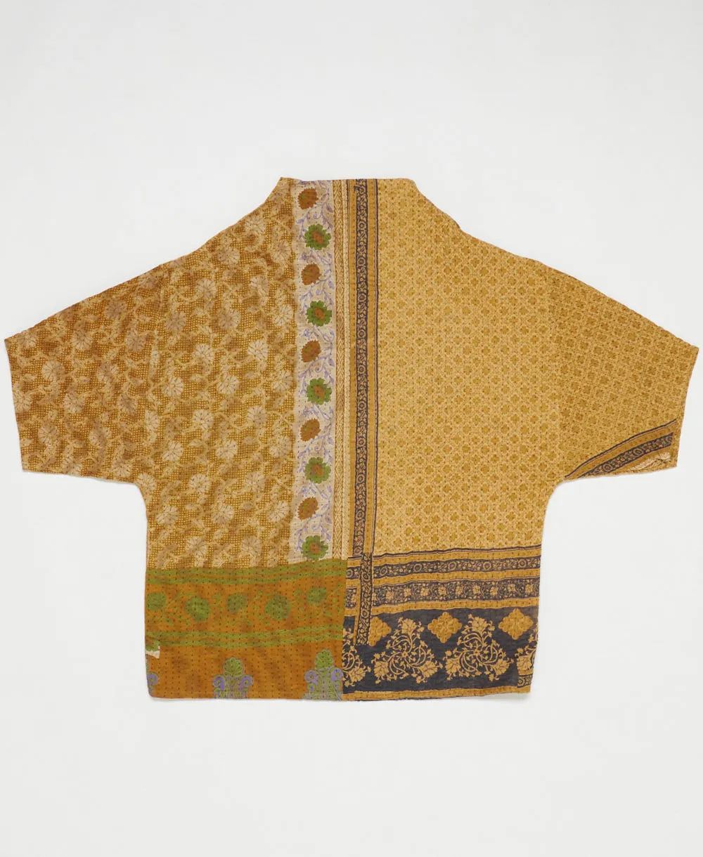 Kantha Cocoon Quilted Jacket - No. 240522 - Extra Large