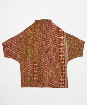 Kantha Cocoon Quilted Jacket - No. 240613 - Medium