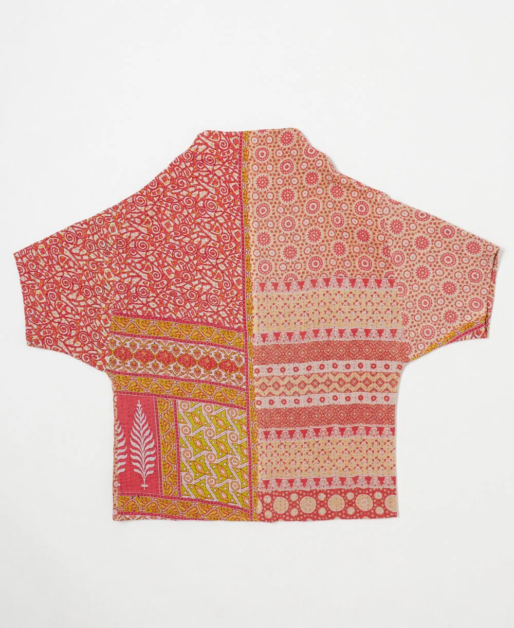 Kantha Cocoon Quilted Jacket - No. 240616 - Medium