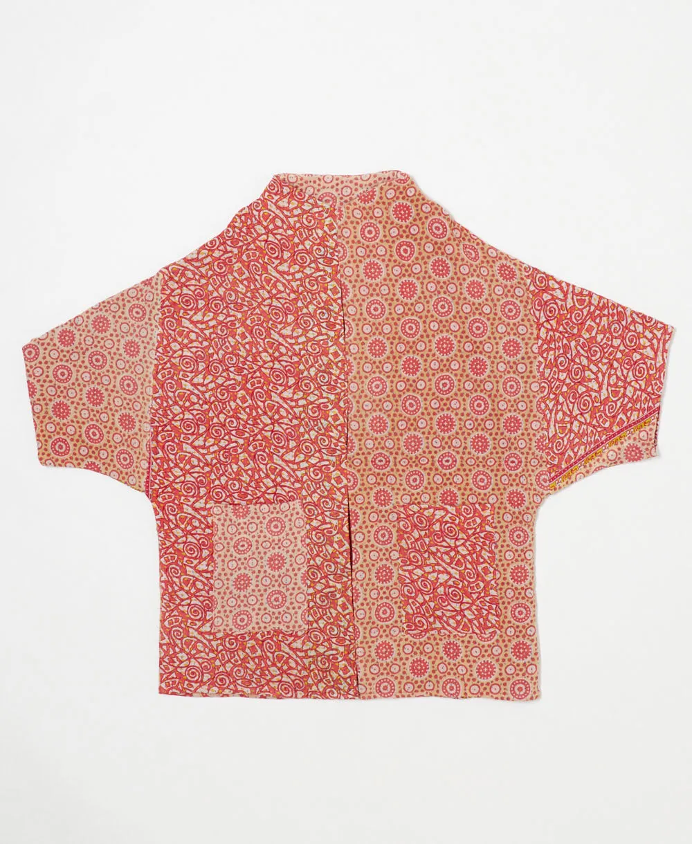 Kantha Cocoon Quilted Jacket - No. 240616 - Medium