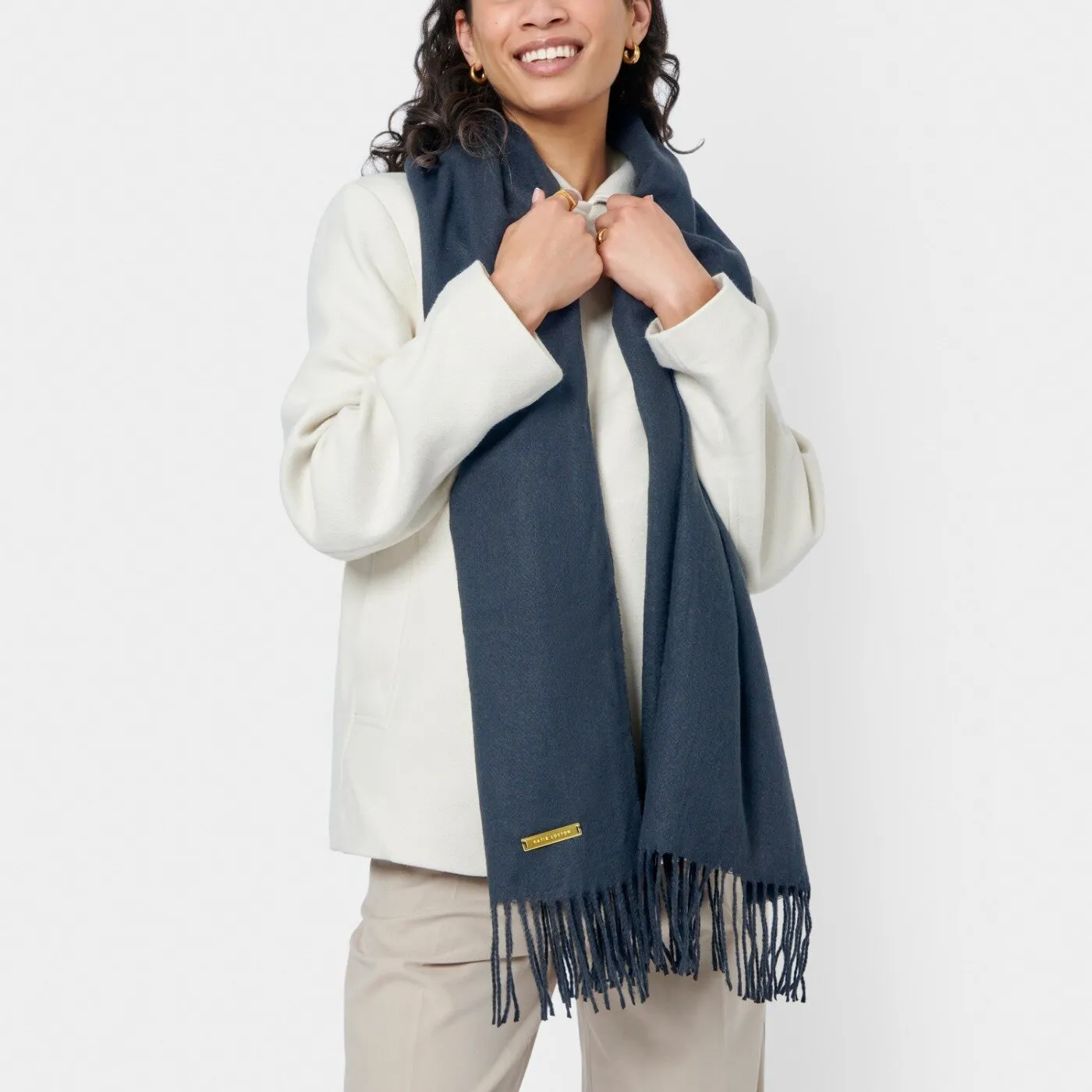 Katie Loxton Navy Blanket Scarf KLS612