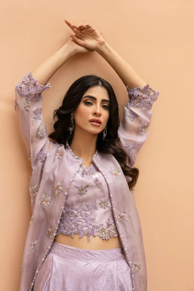 Khayal by Shaista Hasan - Lilac Luxe - Organza & Silk Jamawar