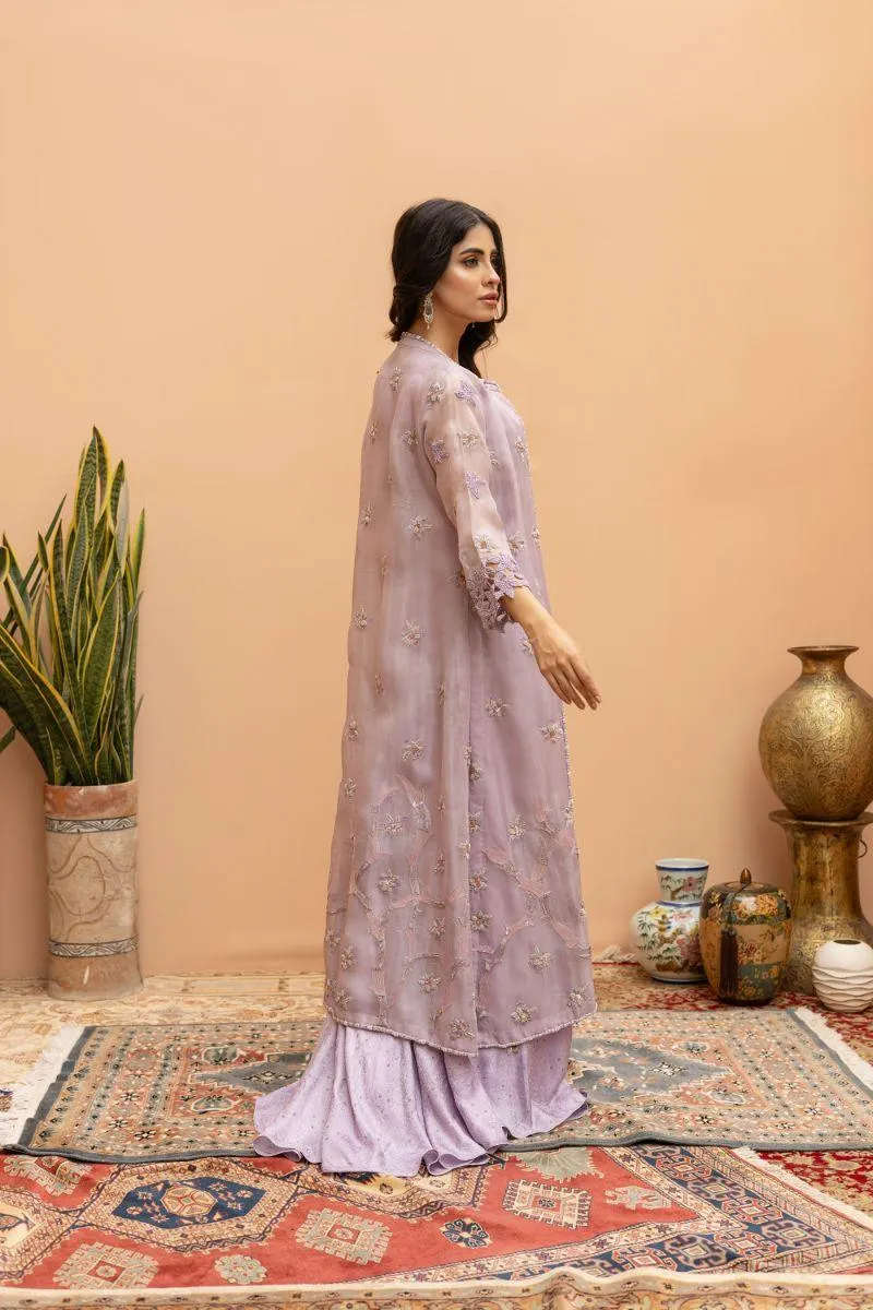 Khayal by Shaista Hasan - Lilac Luxe - Organza & Silk Jamawar