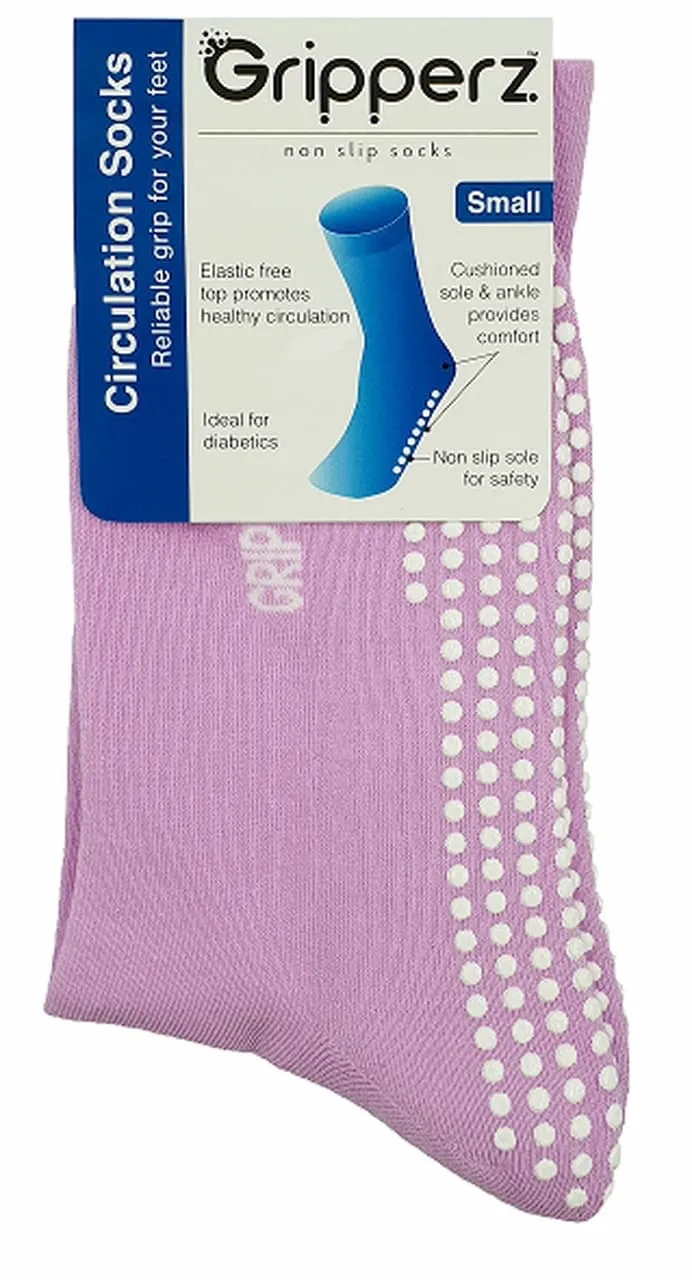 Lavender Non-Slip Circulation Socks