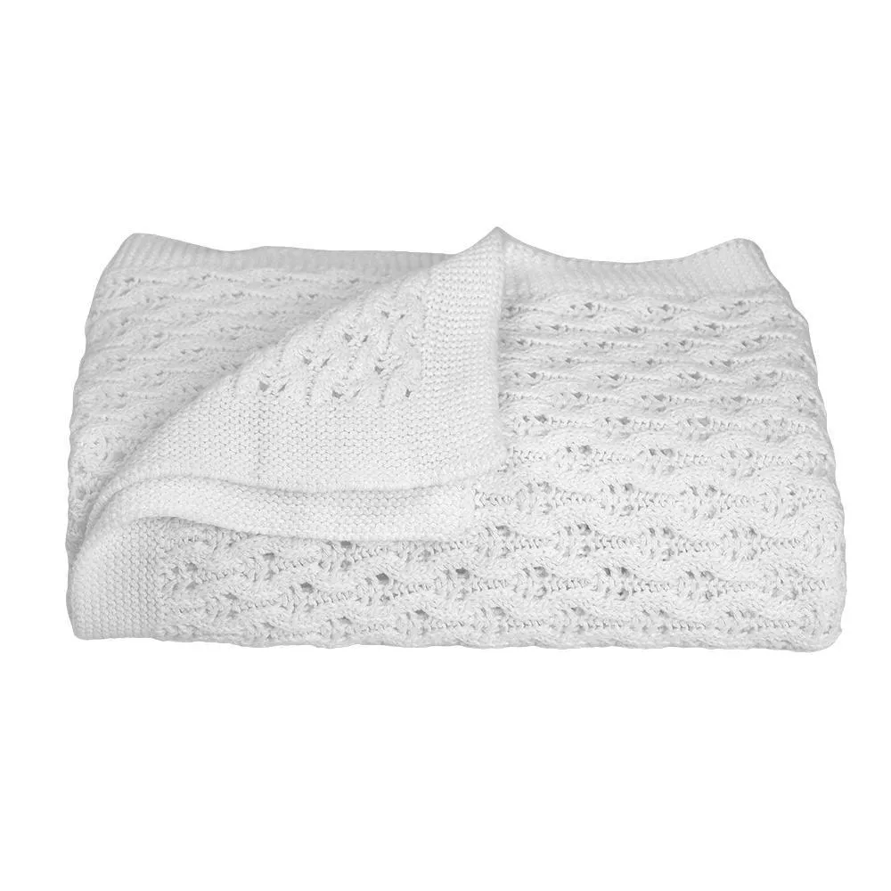 Living Textiles Lattice Baby Shawl