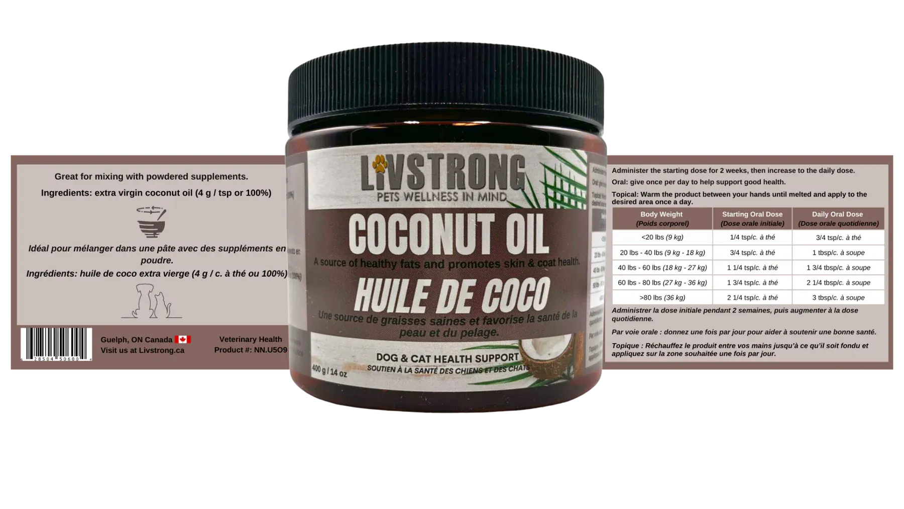 Livstrong Coconut Oil 400g