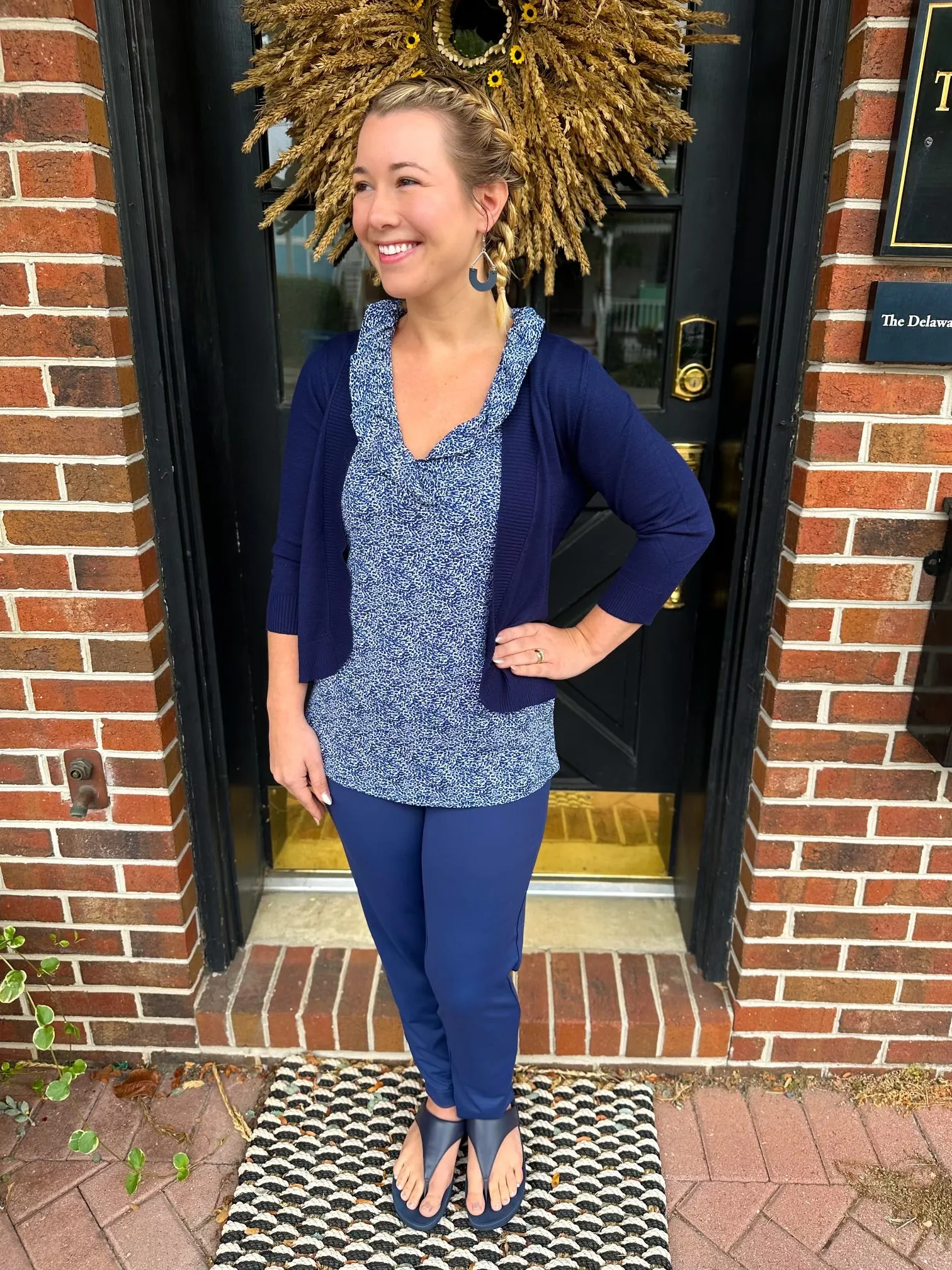 Lulu B Navy Cardigan Sweater